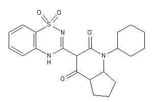 1-cyclohexyl-3-(1,1-diketo-4H-benzo[e][1,2,4]thiadiazin-3-yl)-5,6,7,7a-tetrahydro-4aH-1-pyrindine-2,4-quinone