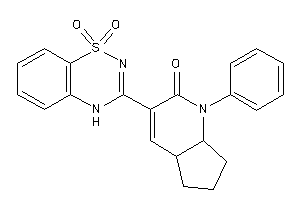 Image of 3-(1,1-diketo-4H-benzo[e][1,2,4]thiadiazin-3-yl)-1-phenyl-5,6,7,7a-tetrahydro-4aH-1-pyrindin-2-one