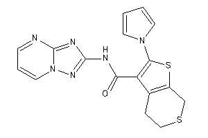 2-pyrrol-1-yl-N-([1,2,4]triazolo[1,5-a]pyrimidin-2-yl)-5,7-dihydro-4H-thieno[2,3-c]thiopyran-3-carboxamide
