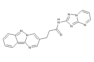Image of 3-pyrimido[1,2-b]indazol-3-yl-N-([1,2,4]triazolo[1,5-a]pyrimidin-2-yl)propionamide