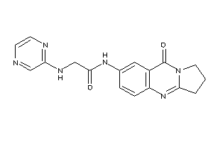Image of N-(9-keto-2,3-dihydro-1H-pyrrolo[2,1-b]quinazolin-7-yl)-2-(pyrazin-2-ylamino)acetamide