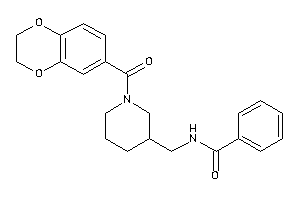 N-[[1-(2,3-dihydro-1,4-benzodioxine-6-carbonyl)-3-piperidyl]methyl]benzamide