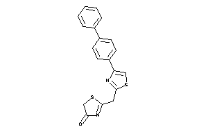 Image of 2-[[4-(4-phenylphenyl)thiazol-2-yl]methyl]-2-thiazolin-4-one