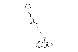 Image of N-[5-(2,3-dihydro-1H-pyrrolo[2,1-b]quinazolin-10-ium-9-ylamino)pentyl]-5-(dithiolan-3-yl)valeramide