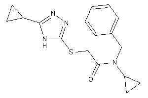 Image of N-benzyl-N-cyclopropyl-2-[(5-cyclopropyl-4H-1,2,4-triazol-3-yl)thio]acetamide