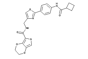 N-[[2-[4-(cyclobutanecarbonylamino)phenyl]oxazol-4-yl]methyl]-2,3-dihydrothieno[3,4-b][1,4]dioxine-5-carboxamide