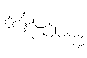 2-imino-N-[8-keto-3-(phenoxymethyl)-5-thia-1-azabicyclo[4.2.0]oct-2-en-7-yl]-2-thiazol-4-yl-acetamide