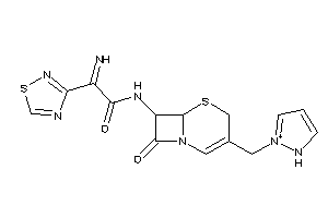 2-imino-N-[8-keto-3-(1H-pyrazol-2-ium-2-ylmethyl)-5-thia-1-azabicyclo[4.2.0]oct-2-en-7-yl]-2-(1,2,4-thiadiazol-3-yl)acetamide