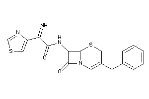 Image of N-(3-benzyl-8-keto-5-thia-1-azabicyclo[4.2.0]oct-2-en-7-yl)-2-imino-2-thiazol-4-yl-acetamide