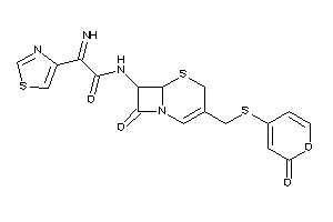 2-imino-N-[8-keto-3-[[(2-ketopyran-4-yl)thio]methyl]-5-thia-1-azabicyclo[4.2.0]oct-2-en-7-yl]-2-thiazol-4-yl-acetamide