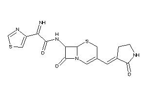 2-imino-N-[8-keto-3-[(2-ketopyrrolidin-3-ylidene)methyl]-5-thia-1-azabicyclo[4.2.0]oct-2-en-7-yl]-2-thiazol-4-yl-acetamide