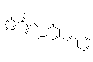 Image of 2-imino-N-(8-keto-3-styryl-5-thia-1-azabicyclo[4.2.0]oct-2-en-7-yl)-2-thiazol-4-yl-acetamide