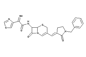 Image of N-[3-[(1-benzyl-2-keto-pyrrolidin-3-ylidene)methyl]-8-keto-5-thia-1-azabicyclo[4.2.0]oct-2-en-7-yl]-2-imino-2-thiazol-4-yl-acetamide