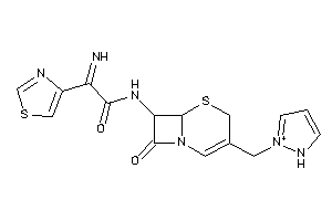 2-imino-N-[8-keto-3-(1H-pyrazol-2-ium-2-ylmethyl)-5-thia-1-azabicyclo[4.2.0]oct-2-en-7-yl]-2-thiazol-4-yl-acetamide