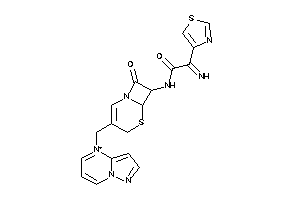 Image of 2-imino-N-[8-keto-3-(pyrazolo[1,5-a]pyrimidin-4-ium-4-ylmethyl)-5-thia-1-azabicyclo[4.2.0]oct-2-en-7-yl]-2-thiazol-4-yl-acetamide