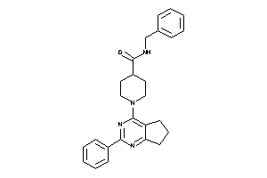 Image of N-benzyl-1-(2-phenyl-6,7-dihydro-5H-cyclopenta[d]pyrimidin-4-yl)isonipecotamide