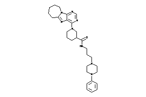 Image of N-[3-(4-phenylpiperazino)propyl]-1-(7,8,9,10-tetrahydro-6H-purino[9,8-a]azepin-4-yl)nipecotamide