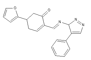Image of 5-(2-furyl)-2-[(4-phenyl-3H-pyrazol-3-yl)iminomethyl]cyclohex-2-en-1-one