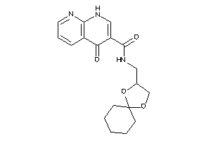Image of N-(1,4-dioxaspiro[4.5]decan-3-ylmethyl)-4-keto-1H-1,8-naphthyridine-3-carboxamide