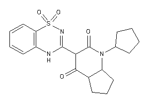 Image of 1-cyclopentyl-3-(1,1-diketo-4H-benzo[e][1,2,4]thiadiazin-3-yl)-5,6,7,7a-tetrahydro-4aH-1-pyrindine-2,4-quinone