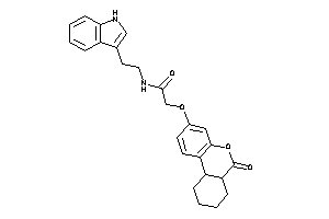 Image of N-[2-(1H-indol-3-yl)ethyl]-2-[(6-keto-6a,7,8,9,10,10a-hexahydrobenzo[c]isochromen-3-yl)oxy]acetamide