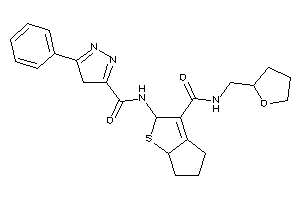 Image of 5-phenyl-N-[3-(tetrahydrofurfurylcarbamoyl)-4,5,6,6a-tetrahydro-2H-cyclopenta[b]thiophen-2-yl]-4H-pyrazole-3-carboxamide