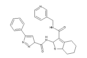 Image of 5-phenyl-N-[3-(3-pyridylmethylcarbamoyl)-2,4,5,6,7,7a-hexahydrobenzothiophen-2-yl]-3H-pyrazole-3-carboxamide