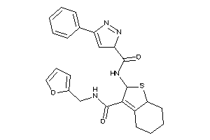 N-[3-(2-furfurylcarbamoyl)-2,4,5,6,7,7a-hexahydrobenzothiophen-2-yl]-5-phenyl-3H-pyrazole-3-carboxamide