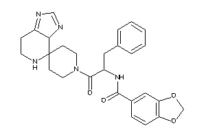 N-(1-benzyl-2-keto-2-spiro[3a,5,6,7-tetrahydroimidazo[4,5-c]pyridine-4,4'-piperidine]-1'-yl-ethyl)-piperonylamide