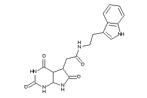 Image of N-[2-(1H-indol-3-yl)ethyl]-2-(2,4,6-triketo-4a,5,7,7a-tetrahydro-1H-pyrrolo[2,3-d]pyrimidin-5-yl)acetamide