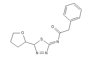 Image of 2-phenyl-N-[2-(tetrahydrofuryl)-2H-1,3,4-thiadiazol-5-ylidene]acetamide