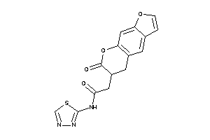 2-(7-keto-5,6-dihydrofuro[3,2-g]chromen-6-yl)-N-(1,3,4-thiadiazol-2-yl)acetamide