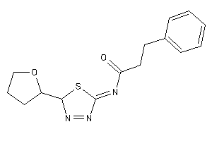 3-phenyl-N-[2-(tetrahydrofuryl)-2H-1,3,4-thiadiazol-5-ylidene]propionamide