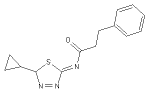 N-(2-cyclopropyl-2H-1,3,4-thiadiazol-5-ylidene)-3-phenyl-propionamide