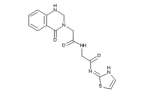 Image of 2-(4-keto-1,2-dihydroquinazolin-3-yl)-N-[2-keto-2-(4-thiazolin-2-ylideneamino)ethyl]acetamide