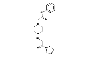 Image of 2-[4-[(2-keto-2-thiazolidin-3-yl-ethyl)amino]piperidino]-N-(2-pyridyl)acetamide
