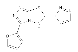 3-(2-furyl)-6-(3H-pyrazol-3-yl)-5,6-dihydro-[1,2,4]triazolo[3,4-b][1,3,4]thiadiazole