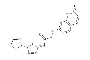 2-(2-ketochromen-7-yl)oxy-N-[2-(tetrahydrofuryl)-2H-1,3,4-thiadiazol-5-ylidene]acetamide