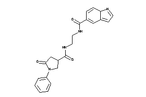 N-[2-[(5-keto-1-phenyl-pyrrolidine-3-carbonyl)amino]ethyl]-7aH-indole-5-carboxamide