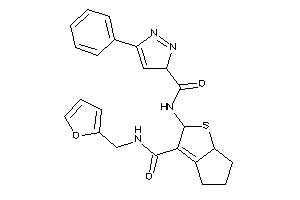 N-[3-(2-furfurylcarbamoyl)-4,5,6,6a-tetrahydro-2H-cyclopenta[b]thiophen-2-yl]-5-phenyl-3H-pyrazole-3-carboxamide