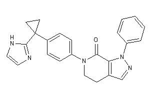 Image of 6-[4-[1-(1H-imidazol-2-yl)cyclopropyl]phenyl]-1-phenyl-4,5-dihydropyrazolo[3,4-c]pyridin-7-one