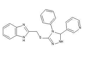 Image of 2-[[[4-phenyl-5-(3-pyridyl)-1,5-dihydro-1,2,4-triazol-3-yl]thio]methyl]-1H-benzimidazole