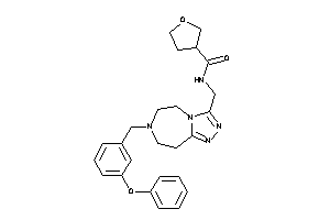 N-[[7-(3-phenoxybenzyl)-5,6,8,9-tetrahydro-[1,2,4]triazolo[3,4-g][1,4]diazepin-3-yl]methyl]tetrahydrofuran-3-carboxamide