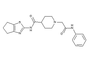 Image of 1-(2-anilino-2-keto-ethyl)-N-(5,6-dihydro-4H-cyclopenta[d]thiazol-2-yl)isonipecotamide