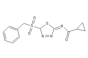 Image of N-(2-benzylsulfonyl-2H-1,3,4-thiadiazol-5-ylidene)cyclopropanecarboxamide