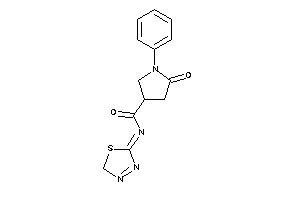 Image of 5-keto-1-phenyl-N-(2H-1,3,4-thiadiazol-5-ylidene)pyrrolidine-3-carboxamide