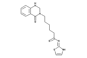 Image of 6-(4-keto-1,2-dihydroquinazolin-3-yl)-N-(4-thiazolin-2-ylidene)hexanamide