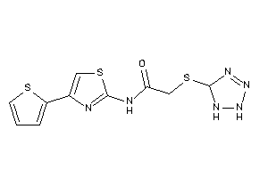 2-(2,5-dihydro-1H-tetrazol-5-ylthio)-N-[4-(2-thienyl)thiazol-2-yl]acetamide
