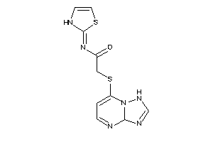 Image of 2-(1,3a-dihydro-[1,2,4]triazolo[1,5-a]pyrimidin-7-ylthio)-N-(4-thiazolin-2-ylidene)acetamide