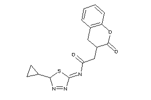 N-(2-cyclopropyl-2H-1,3,4-thiadiazol-5-ylidene)-2-(2-ketochroman-3-yl)acetamide